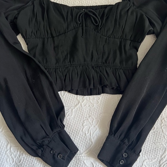 Women's Long Sleeve Crop Top - Picture 4 of 5